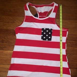4th of July red white blue tank Memorial Day college party USA America patriotic